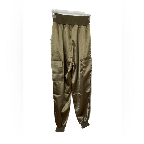 New! Gorgeous Green Pant 4 pockets Sz S cargo jogger with elasticized waist - Picture 3 of 13